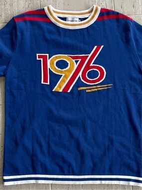 Blue '1976' Crewneck Sweater